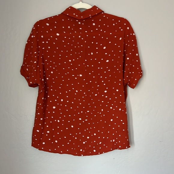 Red Polka Dot Button-up Top - Picture 4 of 8